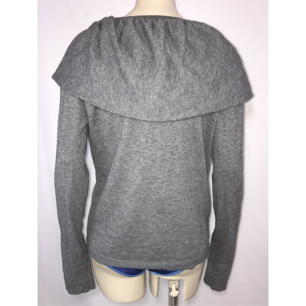 Max Azria cape collar cardigan sweater grey M - Picture 3 of 7